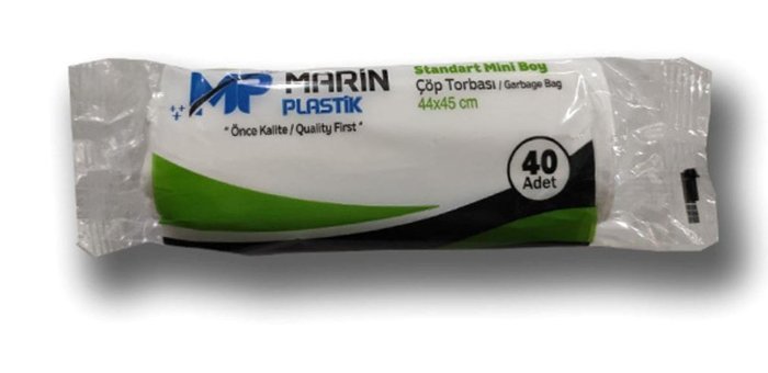 Marin Mini Boy 44x45 cm Çöp Poşeti 10x40 Adet Siyah