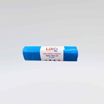 Lixo Hantal Boy 100x150 cm Çöp Poşeti 10x10 Adet Mavi