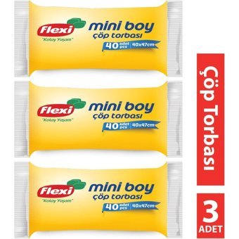 Flexi Orta Boy 50x60 cm Çöp Poşeti 3x20 Adet Mavi