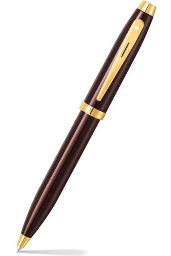 Sheaffer 9370-2 100 Serisi Tükenmez Kalem Kahverengi Altın