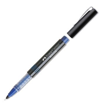 Faber-Castell Plastik Tek Renkli 0.5 mm İğne Uçlu Mavi Tükenmez Kalem