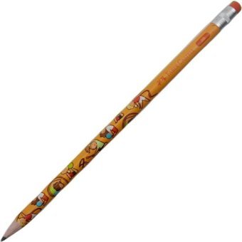 Faber-Castell Silgili Yuvarlak Siyah 2B Kurşun Kalem