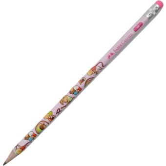 Faber-Castell Silgili Yuvarlak Siyah 2B Kurşun Kalem