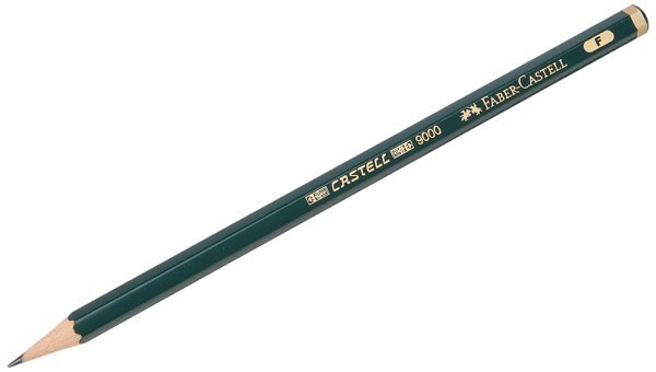Faber-Castell 9000 Köşeli Siyah F Kurşun Kalem