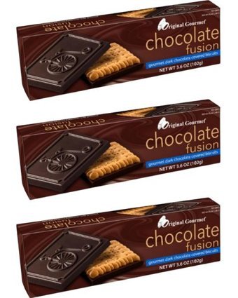 Original Gourmet Chocolate Fusion Bitter Çikolatalı Bisküvi 3x102 gr