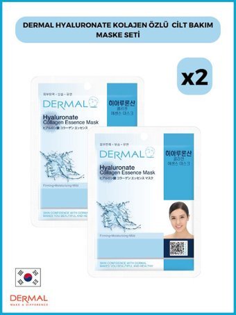 Dermal Hyaluronate Nemlendirici Kağıt Yüz Maskesi 2x23 gr