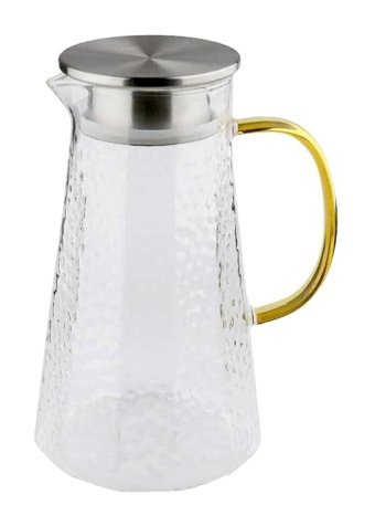 Lucky Art Metal Kapaklı Cam Sürahi 1.4 lt