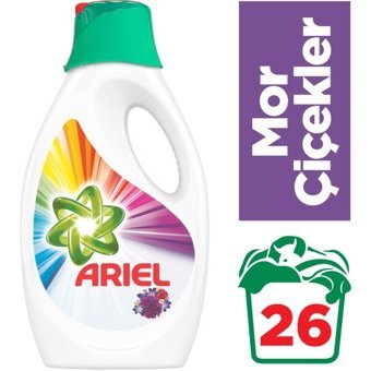 Ariel Mor Çiçekler Renkliler İçin Konsantre 26 Yıkama Sıvı Deterjan 1.3 lt