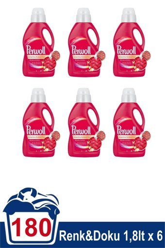 Perwoll Geliştirilmiş Yenileme Etkisi Renkliler İçin Konsantre 180 Yıkama Sıvı Deterjan 1.8 lt