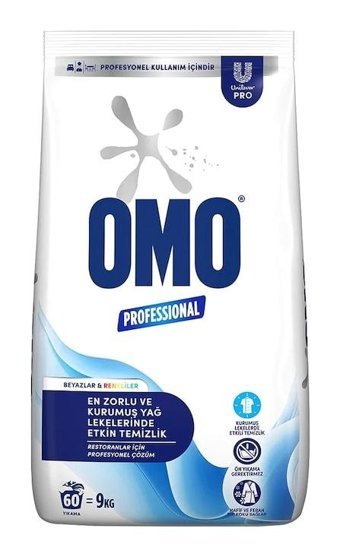 Omo Profesyonel Renkliler ve Beyazlar İçin 60 Yıkama Toz Deterjan 9 kg