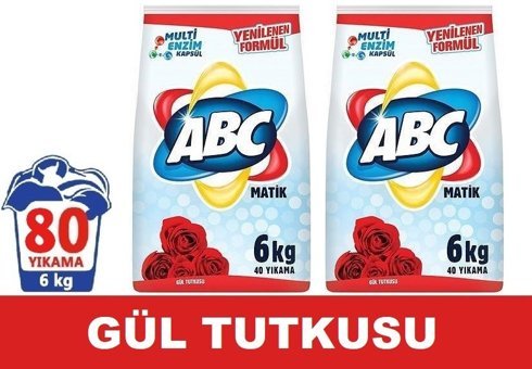 Abc Matik Renkliler ve Beyazlar İçin 120 Yıkama Toz Deterjan 2x6 kg