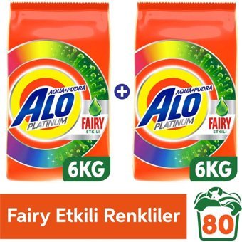 Alo Platinum Renkliler İçin 96 Yıkama Toz Deterjan 2x6 kg