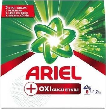Ariel Oxi Gücü Etkili Beyazlar İçin 48 Yıkama Toz Deterjan 6x1.2 kg