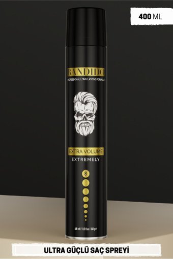 Bandido Black Islak Görünümlü Keratinli Ekstra Güçlü Saç Spreyi 400 ml