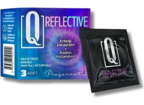 Q Reflective Normal Tırtıklı Prezarvatif 2x3'lü