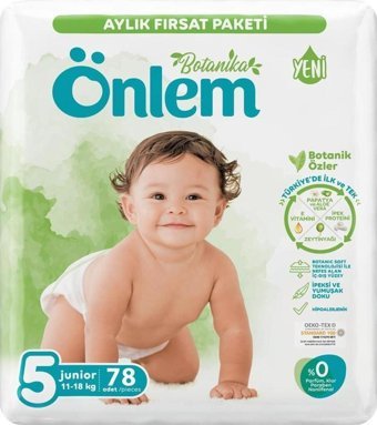 Önlem Botanika 5 Numara Bantlı Bebek Bezi 78'li