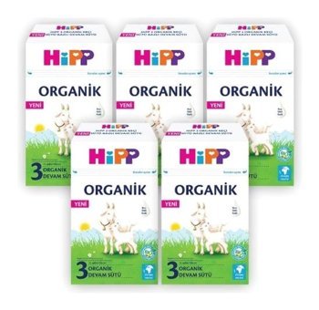 Hipp Keçi Sütlü Laktozsuz Tahılsız Organik Probiyotikli 3 Numara Devam Sütü 5x400 gr