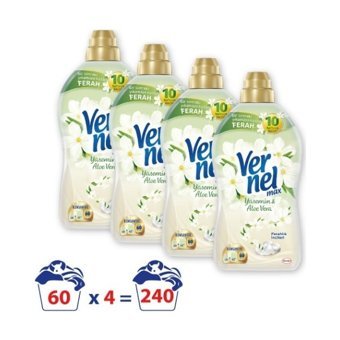 Vernel Max Konsantre Aloe Vera-Yasemin Yıkama Yumuşatıcı 4x1.4 lt