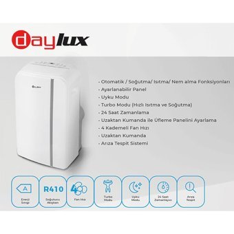 Daylux Mobil 12000 Btu A Enerji Sınıfı Ayaklı Tekerlekli R410A Mobil Klima