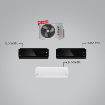 Arçelik ZM30105 12+12+24 30000 Btu A++ Enerji Sınıfı R32 Inverter Multi Split Duvar Tipi Klima