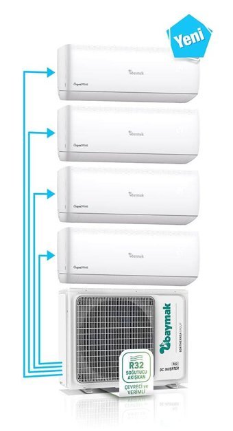 Baymak Elegant Prime Multi 36000 Btu A++ Enerji Sınıfı R32 Inverter Multi Split Duvar Tipi Klima