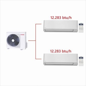 Toshiba 12+12 21000 Btu A+++ Enerji Sınıfı R32 Inverter Multi Split Duvar Tipi Klima