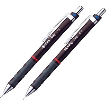 Rotring Tikky Silgili Metal Metalik Bordo 0.7 mm Uçlu Versatil Kalem 2 Adet