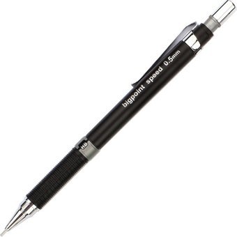 Bigpoint Speed Silgili Metal Metalik Siyah 0.5 mm Uçlu Versatil Kalem