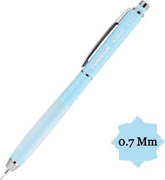 Pensan Iq Plus Silgili Plastik Metalik Mavi 0.7 mm Uçlu Versatil Kalem