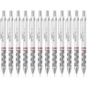 Rotring Tikky Silgili Metal Metalik Beyaz 0.7 mm Uçlu Versatil Kalem 12 Adet