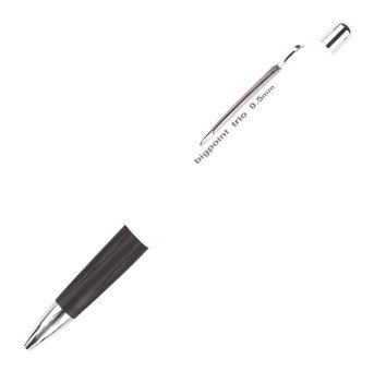 Bigpoint Trio Silgili Plastik Metalik Beyaz 0.5 mm Uçlu Versatil Kalem 12 Adet