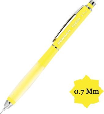 Pensan Iq Plus Silgili Metal Metalik Sarı 0.7 mm Uçlu Versatil Kalem