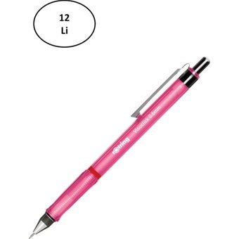 Rotring Silgili Metal Metalik Pembe 0.5 mm Uçlu Versatil Kalem 12 Adet