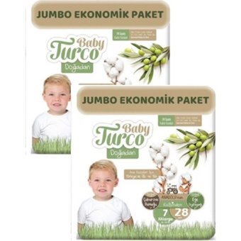 Baby Turco 7 Numara Cırtlı Bebek Bezi 2x28'li
