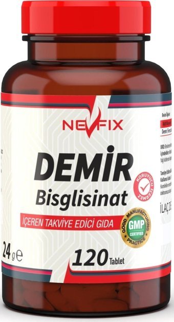 Nevfix Demir Bisglisinat Vitamin 120 Tablet