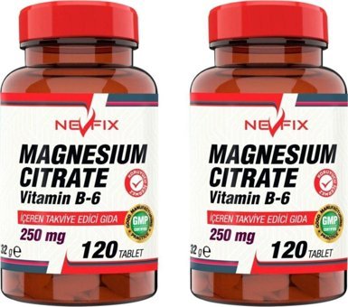 Nevfix Magnesıum Cıtrate Vitamin 2x120 Tablet