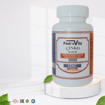 Padrovita Çinko ve Bakır Vitamin 60 Kapsül