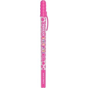 Pensan Neon Jely Plastik Tek Renkli 1.0 mm İğne Uçlu Pembe Tükenmez Kalem