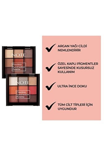 Note Flawless 01 Toz Mat Sedefli Far Paleti