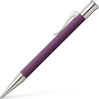 Faber-Castell Graf Von Guilloche Rodyum Tek Renkli 0.7 mm Mavi Tükenmez Kalem