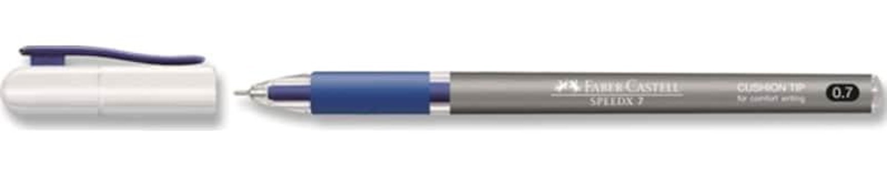 Faber-Castell SpeedX Plastik Tek Renkli 0.7 mm İğne Uçlu Mavi Tükenmez Kalem