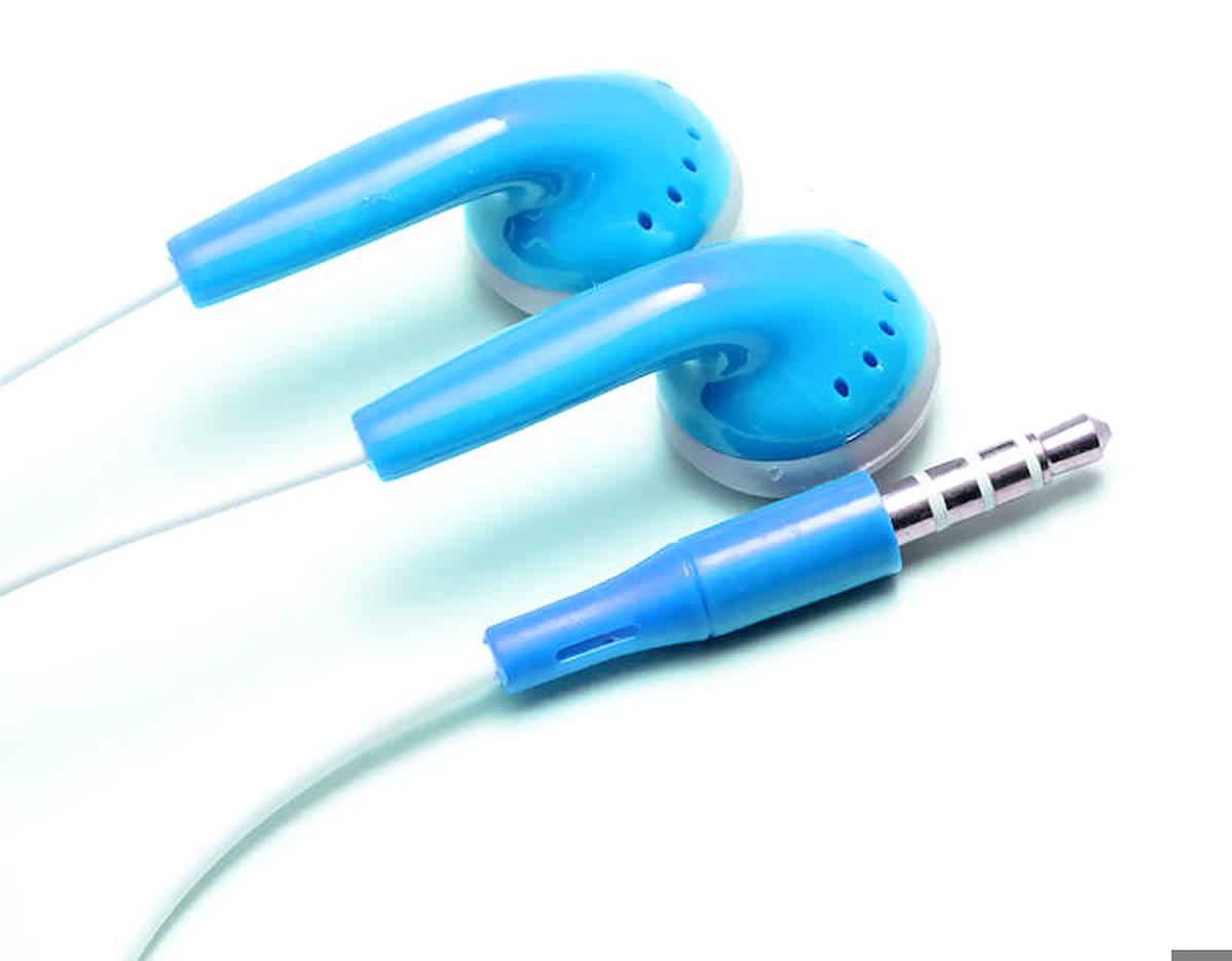 Zore Kwy 102 Silikonsuz Mikrofonlu 3.5 mm Jak Kablolu Kulaklık Mavi