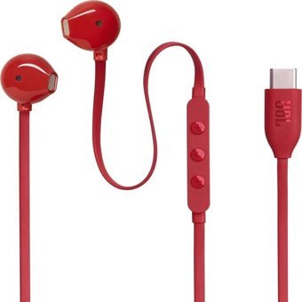 Jbl Tune 305C Silikonsuz Mikrofonlu 3.5 mm Jak Kablolu Kulaklık Kırmızı