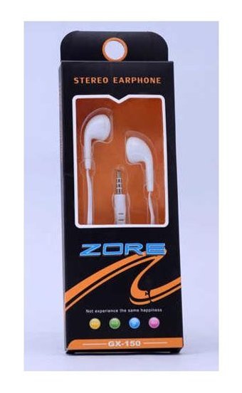 Zore Gx150 Silikonsuz Mikrofonlu 3.5 mm Jak Kablolu Kulaklık Beyaz