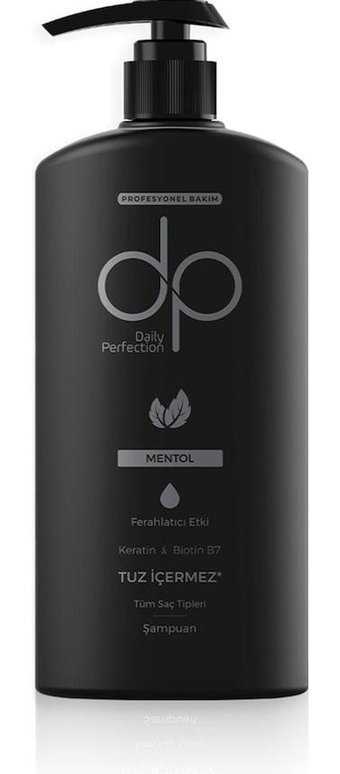 DP Daily Perfection Mentol Dökülme Karşıtı Normal Saçlar İçin Tuzsuz Keratin Unisex Şampuan 500 ml