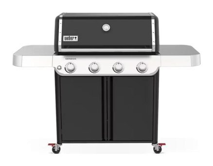 Weber Genesis E-415 Gazlı Dumansız Kapaklı Dikdörtgen Tekerlekli Ayaklı Mangal Siyah