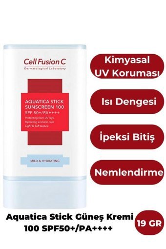 Cell Fusion C Aquatica 50 Faktör Hassas Ciltler İçin Nemlendirci Yaşlanma Karşıtı Yağsız Yüz ve Vücut Güneş Kremi 19 gr