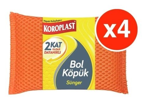 Koroplast 4'lü Bulaşık Süngeri
