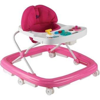 Baby Hope 216 10 Tekerlekli 3 Kademeli Oyuncaklı Sallanan Müzikli Örümcek Yürüteç Pembe