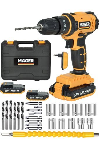 Mager 58 V 8 Ah Darbeli Akülü Vidalama Makinesi